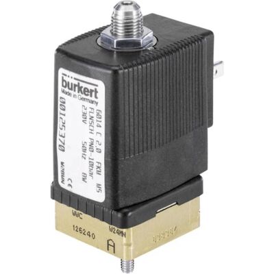 Vanne électromagnétique Bürkert 125383 6014 - Bride G 1/8 - 2mm - Action directe - Publicité Vanne électromagnétique Bürkert 125383 6014 - Bride G 1/8 - 2mm - Action directe - Publicité