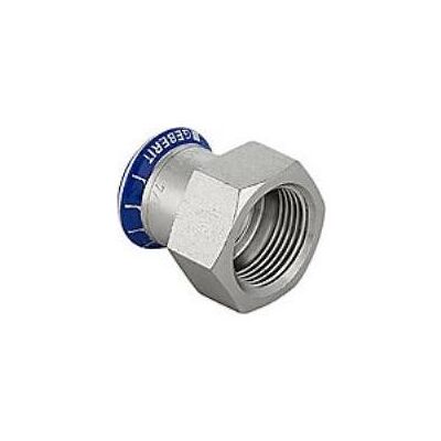 Geberit Technique de raccordement des tubes, Mapress, adaptateur en acier inoxydable avec filetage interne DN 25 (31809) (Raccord à sertir) - Publicité Geberit Technique de raccordement des tubes, Mapress, adaptateur en acier inoxydable avec filetage interne DN 25 (31809) (Raccord à sertir) - Publicité