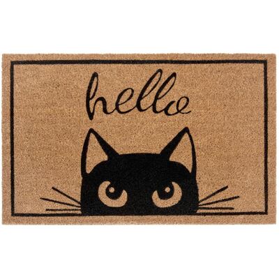 HANSE HOME Tapis d'entrée en coco avec chat - Extérieur, Rectangulaire - Publicité HANSE HOME Tapis d'entrée en coco avec chat - Extérieur, Rectangulaire - Publicité