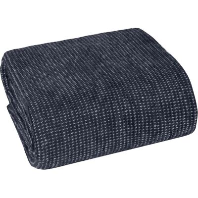 Couverture Unisex Eurofirany - Bleu marine - 70x160cm - Texture en nid d'abeille - Publicité Couverture Unisex Eurofirany - Bleu marine - 70x160cm - Texture en nid d'abeille - Publicité