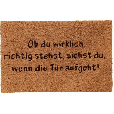 Relaxdays, Paillasson, GmbH Fussmatte Ob du wirklich richtig stehst (40 x 60 cm) - Publicité Relaxdays, Paillasson, GmbH Fussmatte Ob du wirklich richtig stehst (40 x 60 cm) - Publicité