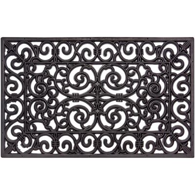 Tapis d'entrée HANSE HOME - Ornements, noir, 45x75cm, Caoutchouc, Intérieur/Extérieur - Publicité Tapis d'entrée HANSE HOME - Ornements, noir, 45x75cm, Caoutchouc, Intérieur/Extérieur - Publicité