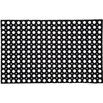 Tapis de porte en caoutchouc Basic 50x80 cm avec trous - Publicité Tapis de porte en caoutchouc Basic 50x80 cm avec trous - Publicité