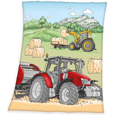 Herding, Tapis pour enfant, Couverture polaire de tracteur (130 x 160 cm) - Publicité Herding, Tapis pour enfant, Couverture polaire de tracteur (130 x 160 cm) - Publicité