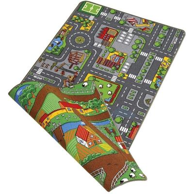 Marque Modèle Tapis de jeu réversible Ville/Ferme - Jouet pour enfants - Publicité Marque Modèle Tapis de jeu réversible Ville/Ferme - Jouet pour enfants - Publicité