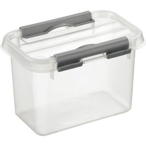 Sunware Q-Line Boîte de rangement 0,8L Transparent/Argent - Boîte de rangement - Publicité Sunware Q-Line Boîte de rangement 0,8L Transparent/Argent - Boîte de rangement - Publicité
