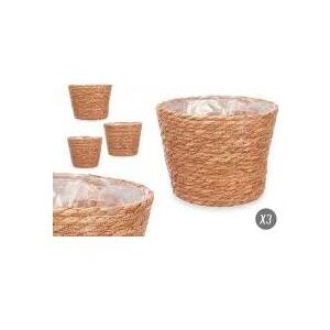 Giftdecor, Corbeille de rangement, Osłonki na doniczki plecione RUSTIC, 3 sztuki (3x) - Publicité Giftdecor, Corbeille de rangement, Osłonki na doniczki plecione RUSTIC, 3 sztuki (3x) - Publicité