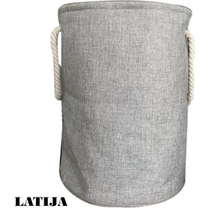 Latja, Panier à linge, Panier à linge en lin gris - Publicité Latja, Panier à linge, Panier à linge en lin gris - Publicité