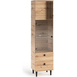 ADRK Furniture, Vitrine + meuble buffet, Terrain LIVIA 05 (50 x 40 x 196 cm) - Publicité ADRK Furniture, Vitrine + meuble buffet, Terrain LIVIA 05 (50 x 40 x 196 cm) - Publicité