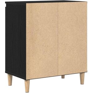 Buffet Noir en Chêne VidaXL - 80x40x30cm - Mobilier moderne de rangement - Publicité Buffet Noir en Chêne VidaXL - 80x40x30cm - Mobilier moderne de rangement - Publicité