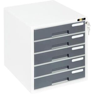 GrandHall, Armoire de bureau, Aktenschrank 5 Schubladen. grau GELBE - Publicité GrandHall, Armoire de bureau, Aktenschrank 5 Schubladen. grau GELBE - Publicité