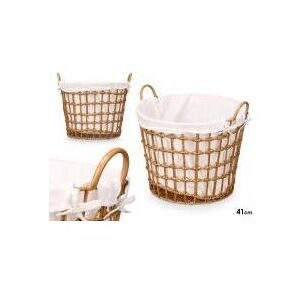 Kipit, Corbeille de rangement, runder Korb mit niedrigen Griffen natur (44 cm) - Publicité Kipit, Corbeille de rangement, runder Korb mit niedrigen Griffen natur (44 cm) - Publicité