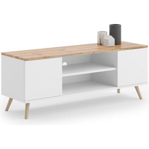 ADRK Furniture, Meuble TV, Rtv Petra (155 x 40 x 50 cm) - Publicité ADRK Furniture, Meuble TV, Rtv Petra (155 x 40 x 50 cm) - Publicité