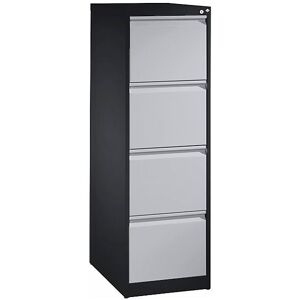 C+P, Armoire de bureau, Classeur pour dossiers suspendus ACURADO, 1 rangée, 4 tiroirs, gris noir / (43.30 x 59 x 135.70 cm) - Publicité C+P, Armoire de bureau, Classeur pour dossiers suspendus ACURADO, 1 rangée, 4 tiroirs, gris noir / (43.30 x 59 x 135.70 cm) - Publicité