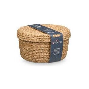 Giftdecor, Corbeille de rangement, Set 3 Körbe mit rundem Deckel (25 cm, 3x) - Publicité Giftdecor, Corbeille de rangement, Set 3 Körbe mit rundem Deckel (25 cm, 3x) - Publicité