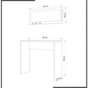 Homitis, Commode + buffet, Kiera (80 x 30 x 82 cm) - Publicité Homitis, Commode + buffet, Kiera (80 x 30 x 82 cm) - Publicité