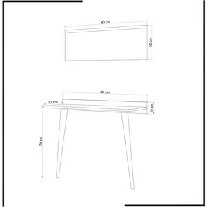 Homitis, Commode + buffet, Lylah (80 x 32 x 84 cm) - Publicité Homitis, Commode + buffet, Lylah (80 x 32 x 84 cm) - Publicité