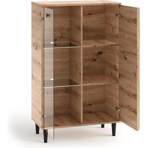 ADRK Furniture, Vitrine + meuble buffet, Terrain LIVIA 02 (80 x 40 x 134.50 cm) - Publicité ADRK Furniture, Vitrine + meuble buffet, Terrain LIVIA 02 (80 x 40 x 134.50 cm) - Publicité