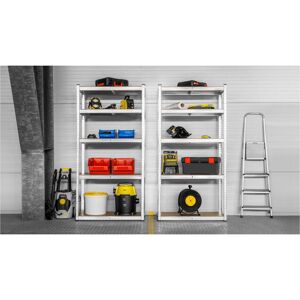 Rebel, Étagères de stockage, Étagère de rangement en métal 180x90x40 argent - Publicité Rebel, Étagères de stockage, Étagère de rangement en métal 180x90x40 argent - Publicité