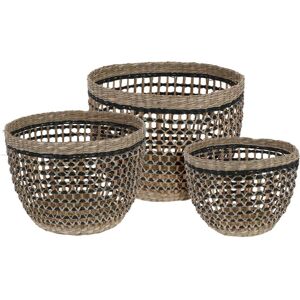 Merkloos, Corbeille de rangement, Panier rond en jonc de mer Set a 3 (3x) - Publicité Merkloos, Corbeille de rangement, Panier rond en jonc de mer Set a 3 (3x) - Publicité