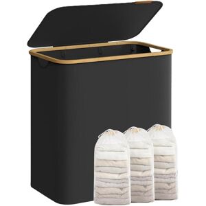 Songmics, Panier à linge, Panier à linge Collecteur de linge 3 compartiments (150 l) - Publicité Songmics, Panier à linge, Panier à linge Collecteur de linge 3 compartiments (150 l) - Publicité
