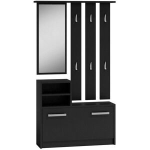 Topeshop, Vitrine + meuble buffet, Gar Czern (85 x 24 x 180 cm) - Publicité Topeshop, Vitrine + meuble buffet, Gar Czern (85 x 24 x 180 cm) - Publicité