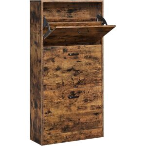 Songmics, Armoire à chaussures, Armoire à chaussures avec 3 abattants Capacité de charge statique max. par compartiment rabattable (60 x 24 x 120 cm) - Publicité Songmics, Armoire à chaussures, Armoire à chaussures avec 3 abattants Capacité de charge statique max. par compartiment rabattable (60 x 24 x 120 cm) - Publicité