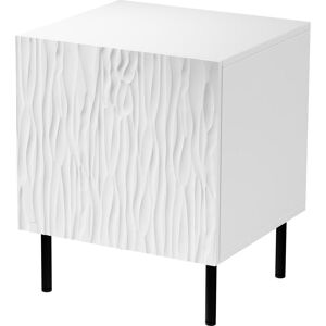 Cama, Table de chevet, Table de nuit 2 pcs. JUNGLE 53 5x40 5x44 blanc mat + pieds noirs (44 x 40.50 x 53.50 cm) - Publicité Cama, Table de chevet, Table de nuit 2 pcs. JUNGLE 53 5x40 5x44 blanc mat + pieds noirs (44 x 40.50 x 53.50 cm) - Publicité