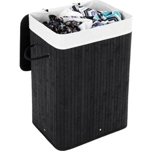Panier à linge en bambou avec couvercle - 72L - Songmics - Publicité Panier à linge en bambou avec couvercle - 72L - Songmics - Publicité