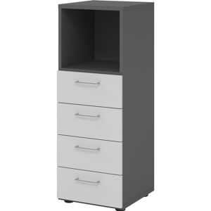 eurokraft pro - RENATUS - Graphite - 1 compartiment ouvert + 4 tiroirs - Penderie - Publicité eurokraft pro - RENATUS - Graphite - 1 compartiment ouvert + 4 tiroirs - Penderie - Publicité