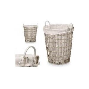 Kipit, Corbeille de rangement, runder Korb mit grauen Griffen (43 cm) - Publicité Kipit, Corbeille de rangement, runder Korb mit grauen Griffen (43 cm) - Publicité