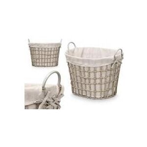 Kipit, Corbeille de rangement, Ovaler Korb niedrige Griffe grau (40 cm) - Publicité Kipit, Corbeille de rangement, Ovaler Korb niedrige Griffe grau (40 cm) - Publicité