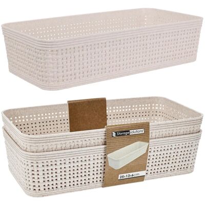 Storage Solutions, Corbeille de rangement, Panier de rangement (13.30 cm, 2x) - Publicité Storage Solutions, Corbeille de rangement, Panier de rangement (13.30 cm, 2x) - Publicité