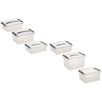 Sunware Q-Line Boîte de rangement - 0,2l Transparent / Argent - Publicité Sunware Q-Line Boîte de rangement - 0,2l Transparent / Argent - Publicité