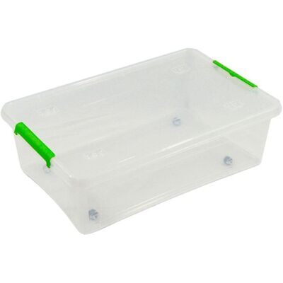 ART Plast, Boîte de rangement, Multipurpose transparent box with wheels 29 l - 58,5 x 39 x 17 cm (39 cm, 29 l, 1x) - Publicité ART Plast, Boîte de rangement, Multipurpose transparent box with wheels 29 l - 58,5 x 39 x 17 cm (39 cm, 29 l, 1x) - Publicité