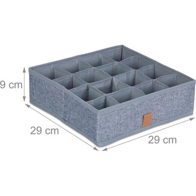 Relaxdays, Boîte de rangement, Organiseur de sous-vêtements (29 cm, 4x) - Publicité Relaxdays, Boîte de rangement, Organiseur de sous-vêtements (29 cm, 4x) - Publicité