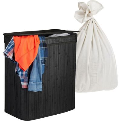Relaxdays, Panier à linge, Panier à linge bambou (105 l) - Publicité Relaxdays, Panier à linge, Panier à linge bambou (105 l) - Publicité