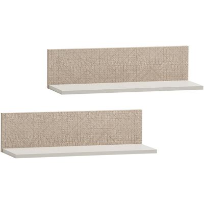 Schildmeyer, Étagère, Edno Regalablage 2er Set cremebeige / Canasta Dekor (60 x 17.30 x 15.70 cm) - Publicité Schildmeyer, Étagère, Edno Regalablage 2er Set cremebeige / Canasta Dekor (60 x 17.30 x 15.70 cm) - Publicité