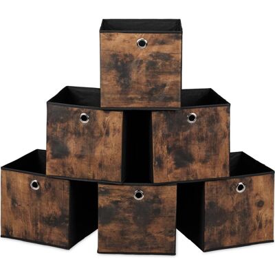 Relaxdays, Boîte de rangement, 6x bacs-de-rangement (26 cm, 6x) - Publicité Relaxdays, Boîte de rangement, 6x bacs-de-rangement (26 cm, 6x) - Publicité