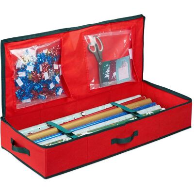 Relaxdays, Boîte de rangement, Geschenkpapier-Aufbewahrungsbox (81 cm, 1x) - Publicité Relaxdays, Boîte de rangement, Geschenkpapier-Aufbewahrungsbox (81 cm, 1x) - Publicité