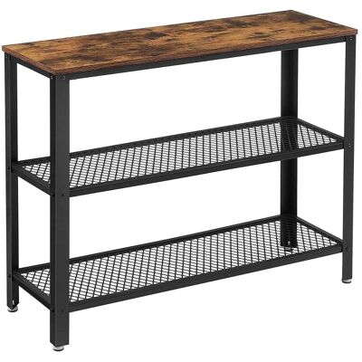 Table console industrielle VASAGLE - 2 étagères en maille - Vintage - Publicité Table console industrielle VASAGLE - 2 étagères en maille - Vintage - Publicité