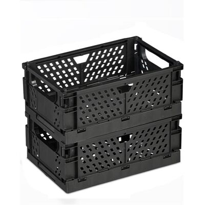 Relaxdays, Boîte de rangement, 2x boîte pliante (25 cm, 3.33 l, 2x) - Publicité Relaxdays, Boîte de rangement, 2x boîte pliante (25 cm, 3.33 l, 2x) - Publicité
