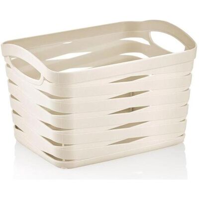 Üçsan Plastik, Corbeille de rangement, BASKET 3.3L RIBBON M-092 CREAM (13.80 cm) - Publicité Üçsan Plastik, Corbeille de rangement, BASKET 3.3L RIBBON M-092 CREAM (13.80 cm) - Publicité