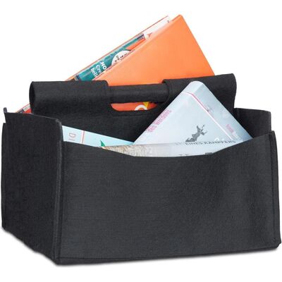 Relaxdays, Porte-revues, Panier en feutre journaux (32 x 29 x 24 cm) - Publicité Relaxdays, Porte-revues, Panier en feutre journaux (32 x 29 x 24 cm) - Publicité