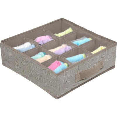Domoletti, Boîte de rangement, Storage box, beige, 30 x 30 x 10 cm (30 cm) - Publicité Domoletti, Boîte de rangement, Storage box, beige, 30 x 30 x 10 cm (30 cm) - Publicité