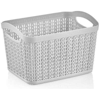 Üçsan Plastik, Corbeille de rangement, BASKET 1.5L KNIT M-095 ICE GRAY (11 cm) - Publicité Üçsan Plastik, Corbeille de rangement, BASKET 1.5L KNIT M-095 ICE GRAY (11 cm) - Publicité