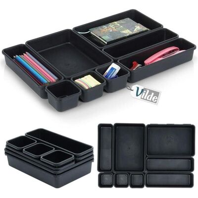 Storage Solutions Organisateur de tiroirs modulaire – Noir – 8 pièces, Système de stockage - Publicité Storage Solutions Organisateur de tiroirs modulaire – Noir – 8 pièces, Système de stockage - Publicité