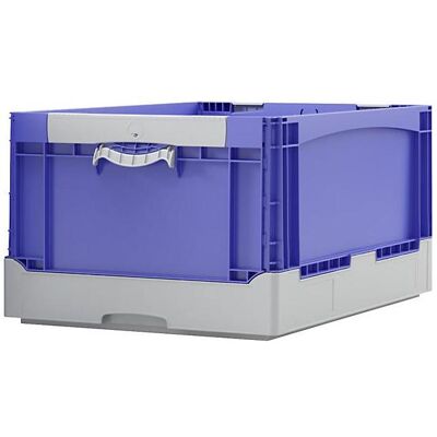 Bito, Boîte de rangement, Bac pliant EQ, avec poignées de levage et fond lisse, L x l x h 600 x 400 x 285 (40 cm, 58 l) - Publicité Bito, Boîte de rangement, Bac pliant EQ, avec poignées de levage et fond lisse, L x l x h 600 x 400 x 285 (40 cm, 58 l) - Publicité