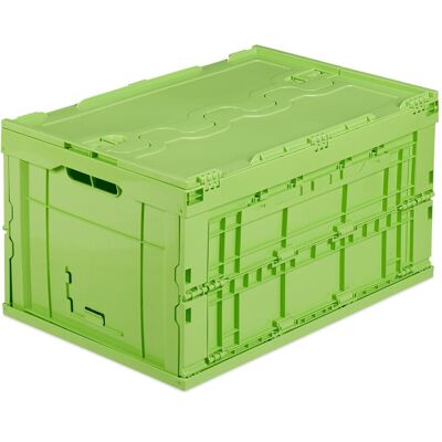 Relaxdays, Boîte de rangement, Boîte de Transport Pliable couvercle (58.50 cm, 75 l, 1x) - Publicité Relaxdays, Boîte de rangement, Boîte de Transport Pliable couvercle (58.50 cm, 75 l, 1x) - Publicité