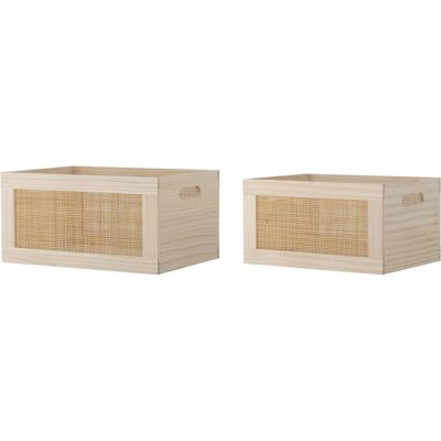 Bloomingville, Boîte de rangement, Piana (29 cm, 23 l, 2x) - Publicité Bloomingville, Boîte de rangement, Piana (29 cm, 23 l, 2x) - Publicité